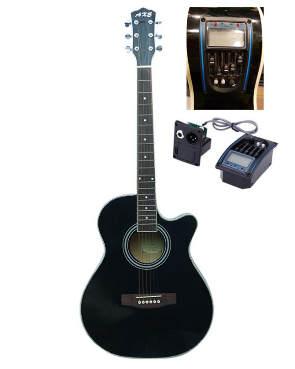 AXE Black Acoustic Guitar Diamu