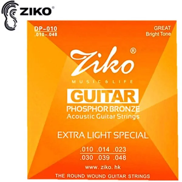 Ziko DP-010 Phosphor Bronze Acoustic guitar strings 3 Pack/Set