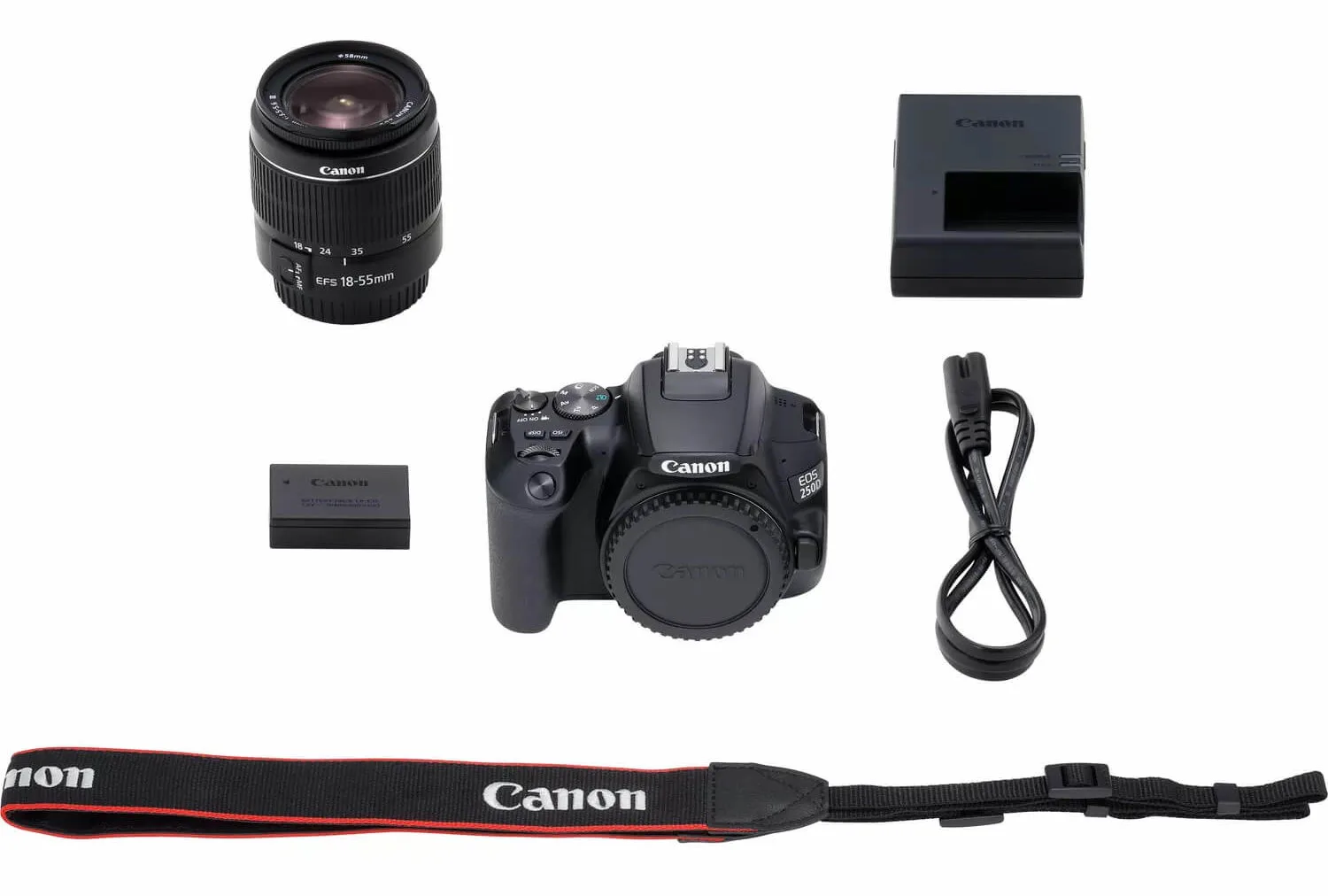 Canon EOS 250D Camera + EF-S 18-55mm Lens Diamu