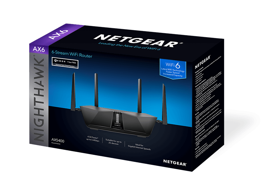 Netgear Nighthawk RAX50 Dual-Band Wi-Fi 6 Router Diamu