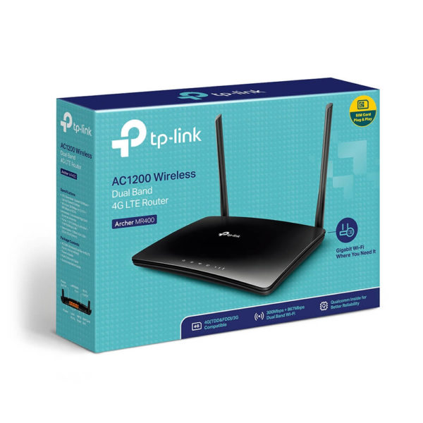 TP-Link Archer MR400 AC1200 Wireless Dual Band 4G LTE SIM Router