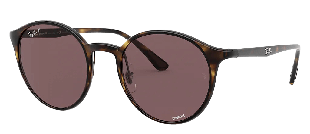 Ray-Ban Rb4336CH Round Sunglasses - Violet