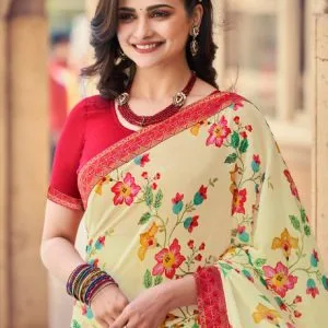 Printed Georgette Saree