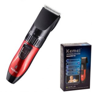 KM-730-Kemei-Rechargeable-Hair-Clipper-Trimmer-For-Men-Black-Red