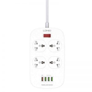 LDNIO-Power-Strip-SC4407Q-2500W-10A-4-Sockets-4-USB-EU-Plug