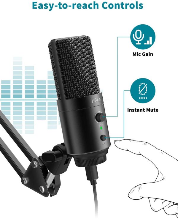 Fifine-K683A-Type-C-USB-Mic-with-Pop-Filter
