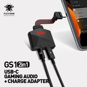 Plextone-GS1-Mark-II-2-in-1-Type-C-Gaming-Audio-Charger-Adapter