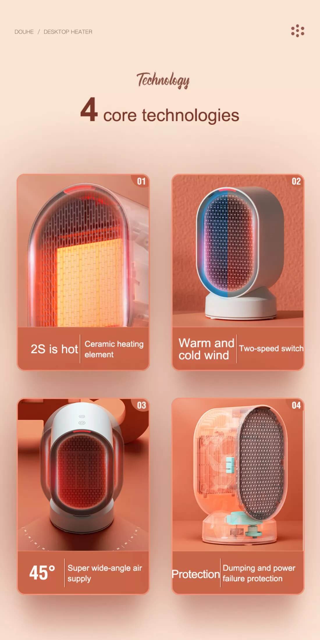 Xiaomi-Douhe-Electric-Heater-600w
