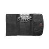 Black-Round-Shape-Leather-Key-Holder-Wallet-SB-KR12-4