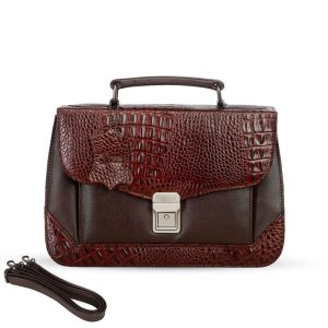 Croco-Design-Handbag-Ladies-SB-HB502-Brown
