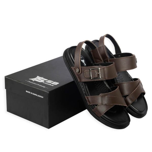 Drag-Open-Toed-Casual-Chocolate-Leather-Sandals-SB-S199-1