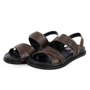Drag-Open-Toed-Casual-Chocolate-Leather-Sandals-SB-S199.