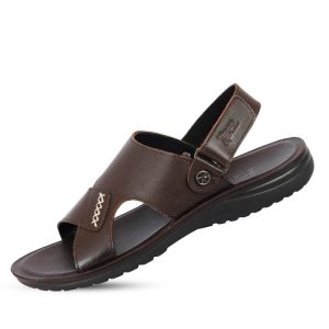 Men-Elegant-Chocolate-Leather-Flat-Soled-Sandals-SB-S191-