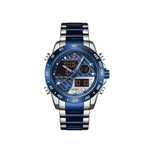 Naviforce-NF9171SBEBE-Mens-Quartz-Dual-Time-Stainless-Steel-Watch1
