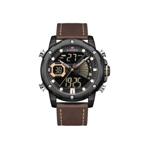Naviforce-NF9172BYDBN-Mens-Quartz-Dual-Time-Leather-Belt-Watch