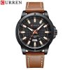 Curren-8376BR-Quartz-Leather-belt-Mens-Watch