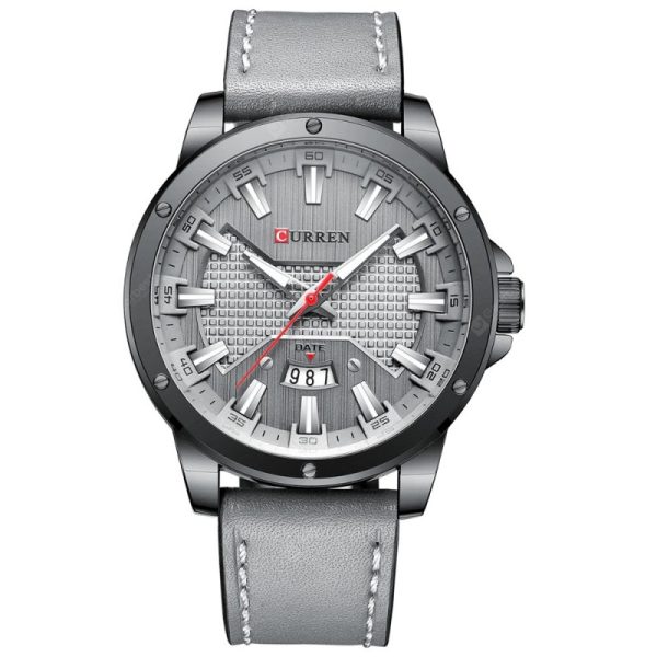 Curren-8376GR-Quartz-Leather-belt-Mens-Watch