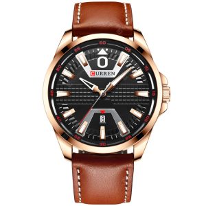 Curren-8379RGBR-Quartz-Leather-belt-Mens-Watch
