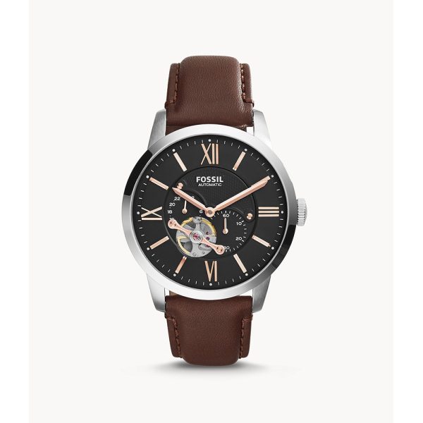 Fossil-Townsman-Automatic-Brown-Leather-strap-Watch-ME3061.