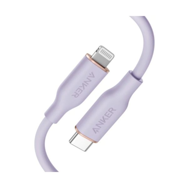 Anker-PowerLine-III-Flow-USB-C-with-Lightning-Connector-3ft-–-Violet