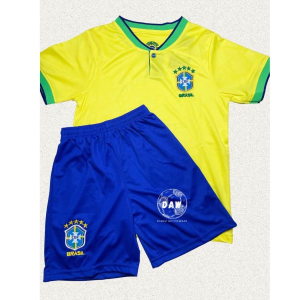 Brazil-Home-Kids-Jersey-With-Shorts-World-Cup-Football-2022-1