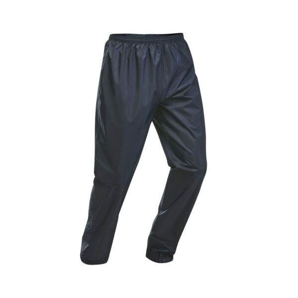 MENS-NH500-Hiking-Waterproof-over-Trousers-Navy-Blue