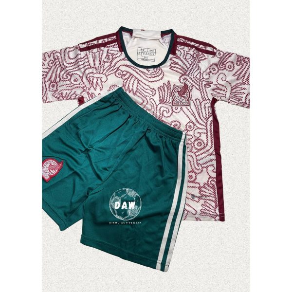 Mexico-Away-Kids-Jersey-With-Shorts-World-Cup-Football-2022