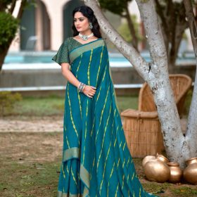 Butterfly-Moss-Chiffon-Saree-DKMS-25008