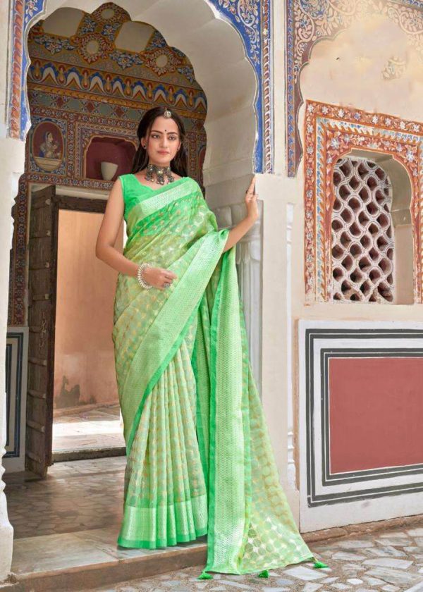 Tissue-Silk-with-Jacquard-Border-Saree-DKSS-83009