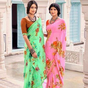 Weightless-Floral-Printed-Saree-DKGS-2371