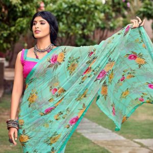 Weightless-Floral-Printed-Saree-DKGS-2377