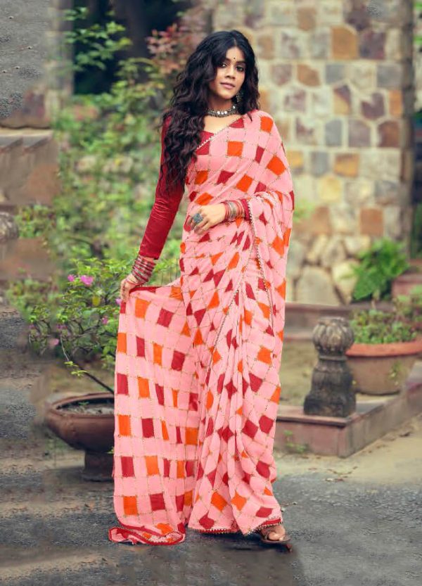 Georgette-Foil-Print-Saree-DKGS-7108