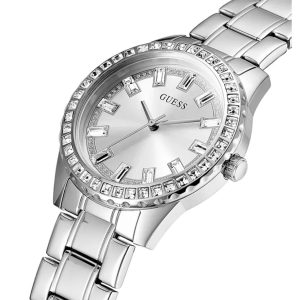 Guess Sparkler Silver Dial Silver-tone Ladies Watch - GW0111L1