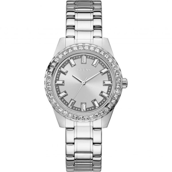 Guess Sparkler Silver Dial Silver-tone Ladies Watch - GW0111L1