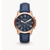 Fossil-Grant-Chronograph-Navy-Leather-Mens-Watch-FS4835