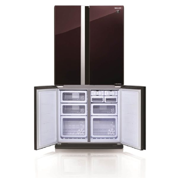 Sharp-SJ-FX87V-BK-4-Door-Refrigerator-605-Liters-Red-2