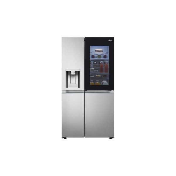 LG 617L Side-By-Side-Fridge With Instaview Door-In-Door- New Noble Steel