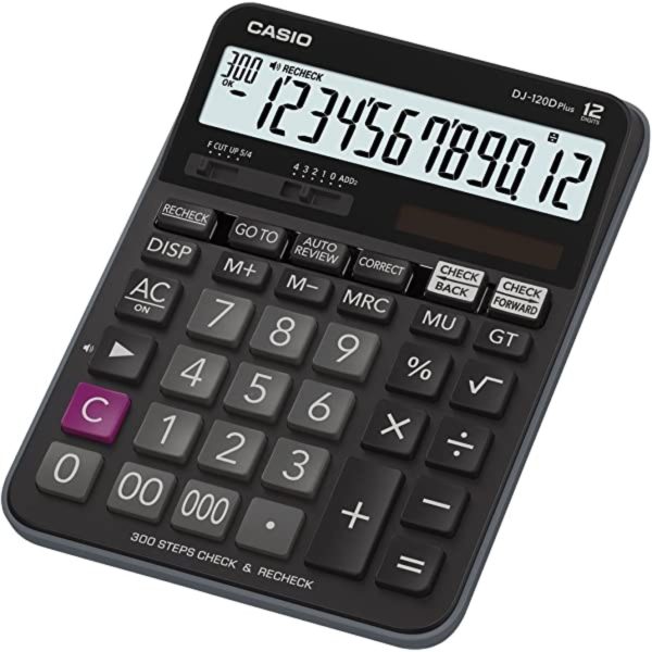 Casio DJ-120DPLUS-W-EP Plus Desktop Calculator