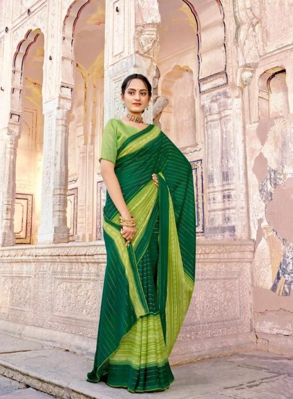 Heavy Micro Chiffon Zari Saree DLMS-13004 Lt Kajal