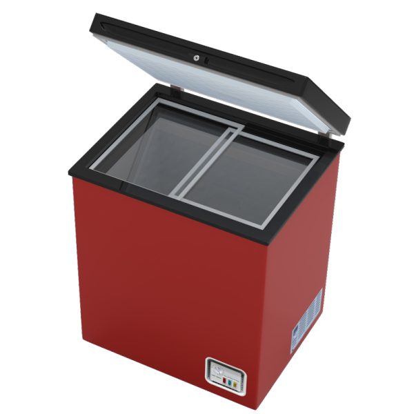 Vision-RE-150L-GD-Chest-Freezer-Maple-Leaf-Red-2