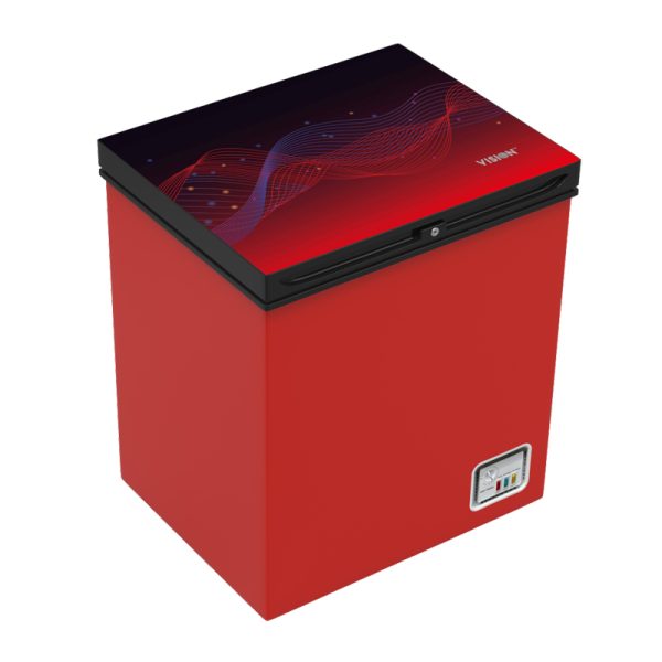 Vision-RE-150L-GD-Chest-Freezer-Maple-Leaf-Red