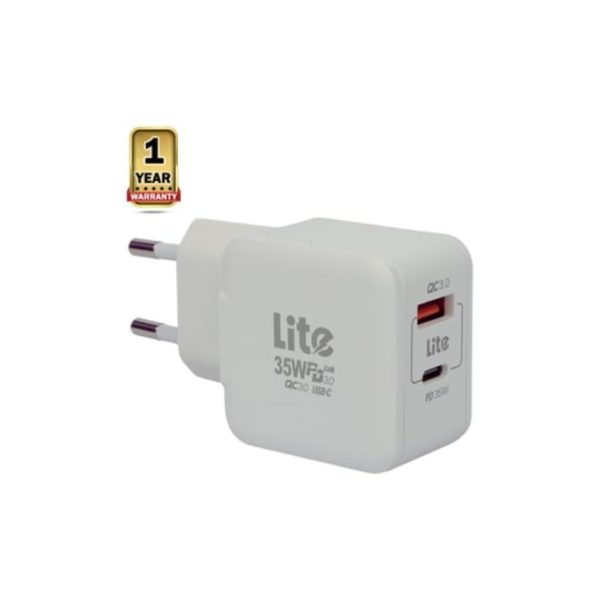 Lite-35-Watt-PD-USB-Fast-Charger-GaN-White