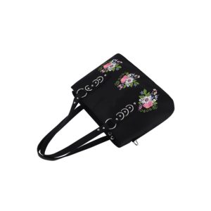 Black Flower Embroidered Handbag for Women-BOBO-01