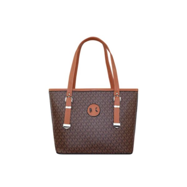 Printed Tote Handbag - MKPT01-Chocolate