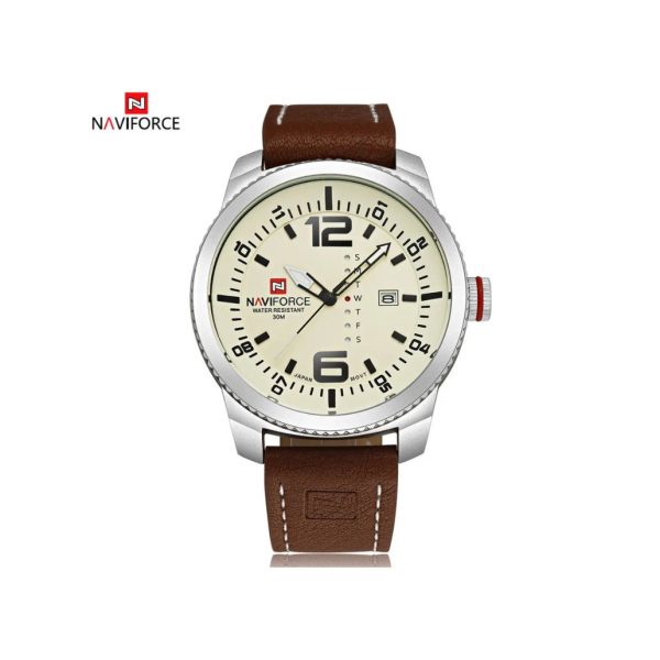 NAVIFORCE NF9063 PU Leather Analog Watch For Men