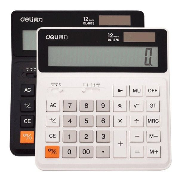 DELI-Dual-Power-12-Number-Display-Special-Calculator