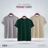 Mens-Premium-Blank-T-shirt-Combo-Silver-Green-Biscuit