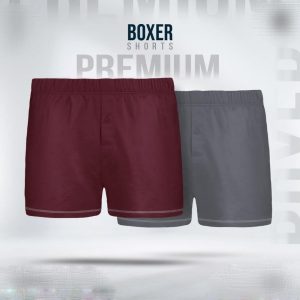 Mens-Premium-Cotton-Boxer-Shorts-Combo-Maroon-and-Charcoal