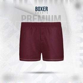 Mens-Premium-Cotton-Boxer-Shorts-Maroon