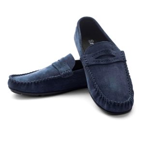 Blue-Suede-Leather-Loafer-3